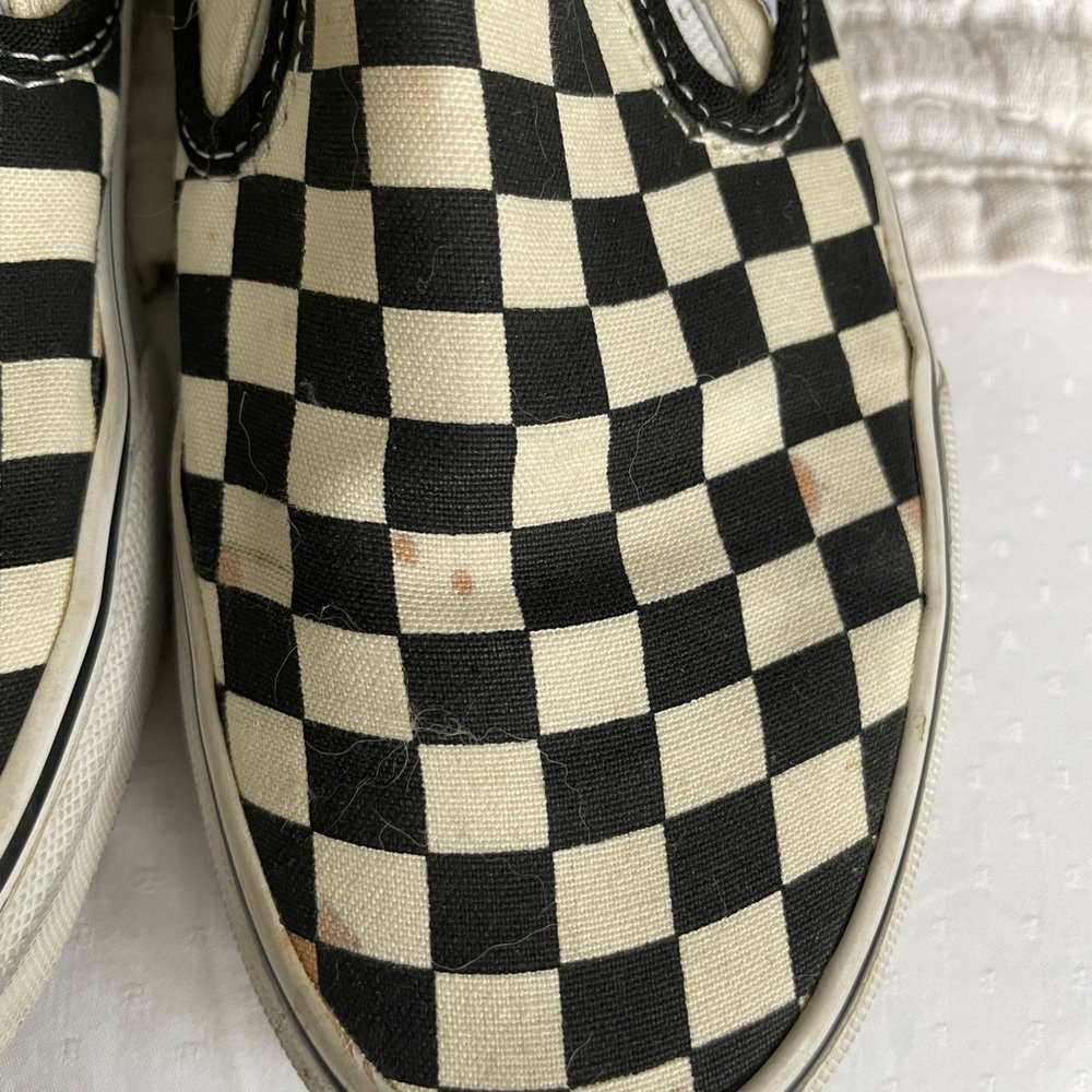 Vans Black and White Checkerboard Slip-Ons - Picture 2 of 6